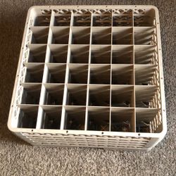 Beige Glass Rack Compartment