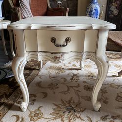 Country French Antique Style Side Table 