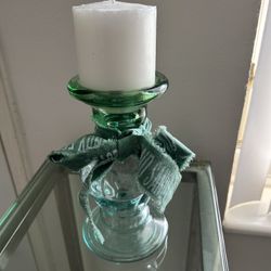 Small Glass Candleholder 