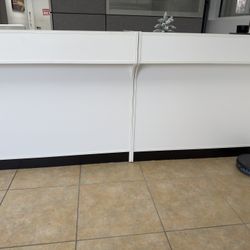 Reception Desk — White — Great Condition!  Selling a modern white reception desk — perfect for office, salon, spa, or clinic!