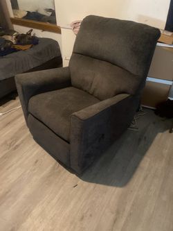Gray Fabric rocker Recliner Chair