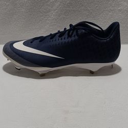 Nike Lunar Vapor Ultrafly Elite 2 Low Metal Baseball Cleats Navy/White Size 12.5