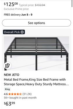 King size bed frame