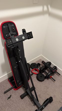 Home Workout Bench and Dumbells