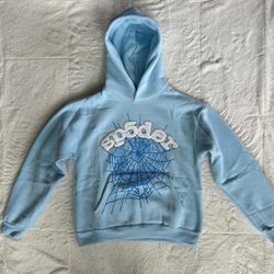Sp5der Hoodie Baby Blue