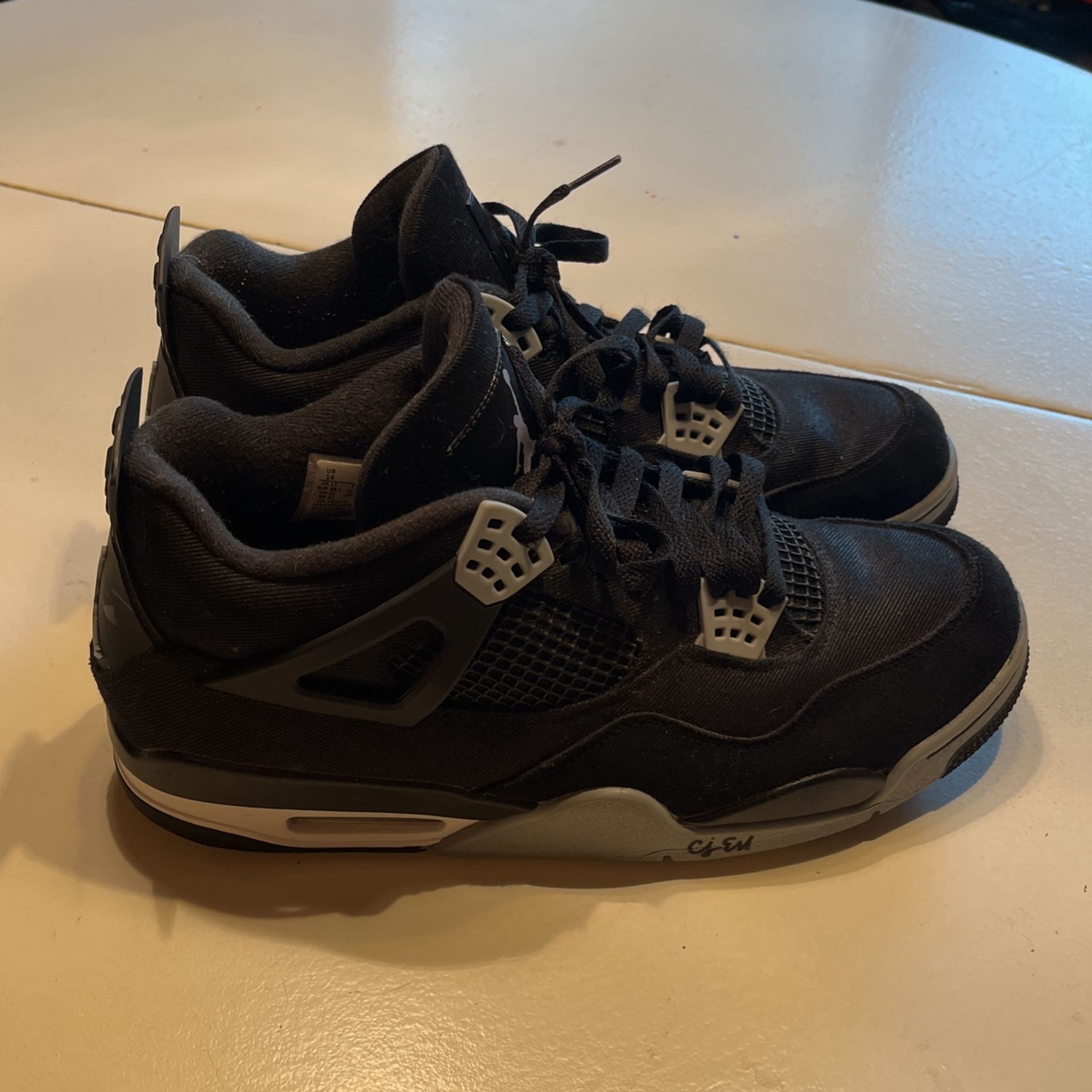 Air Jordan 4 Retro Black SE Size 14