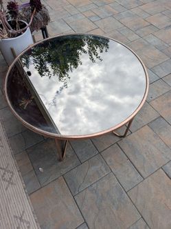 Gold mirrored coffee table