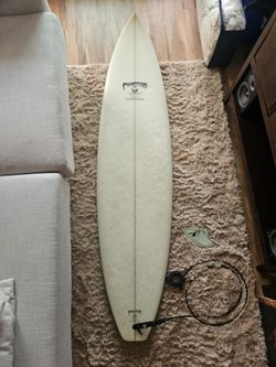 7'2" Dan Wexler/Fhantom custom surf board with fins and leash