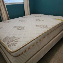 New queen mattress and box spring 2 pc bed frame is not included