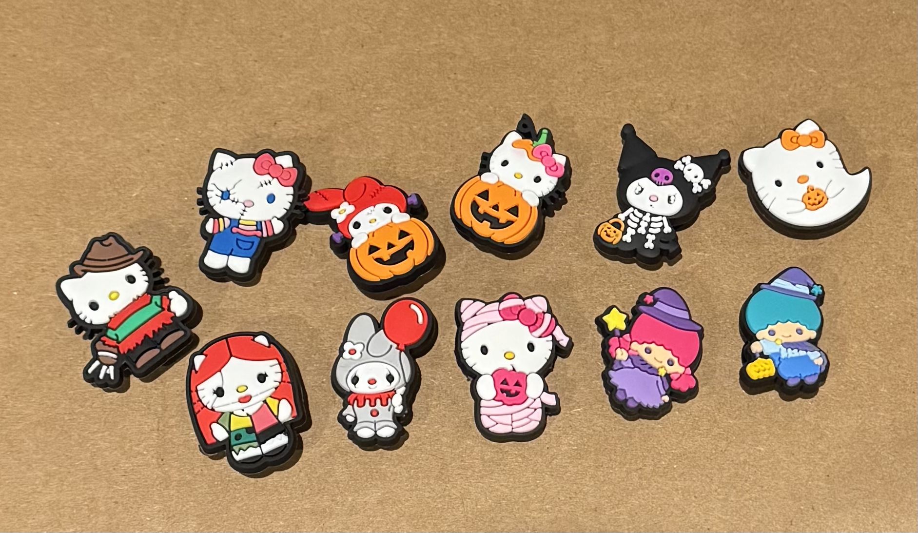Sanrio Halloween Jibbitz Croc Charms - Hello Kitty, Kuromi, My Melody