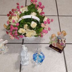 Crystals, Figurine and Bouquet For Sale