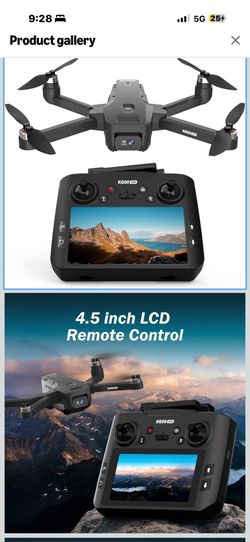 New in box! Brand new in box! GPS Drone with EIS Camera for Adults Beginners,4.5" HD LCD RC Screen,Al Track&Orbit Mode,32G SD Card with Drone Professi