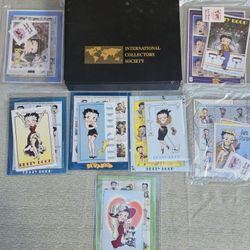 Vintage Betty Boop International Collectors Society Stamp Collection - COA 