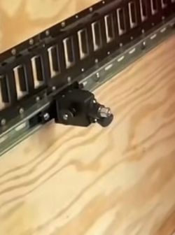 Integral truck black locking nuts.