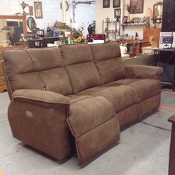 Full Size Power Electric Recliner Sofa w/ Adjustable Head Rest For Sale 