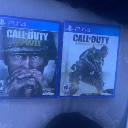 Ps4 Games COD WW2 & Advanced Warfare