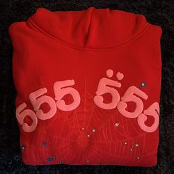 Red 555 Angel Sp5der Hoodie - $90 Medium ( Can negotiate price down )