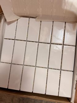 White subway tile