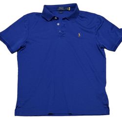 Polo Ralph Lauren Men’s Soft Cotton Blue Classic Fit Brown Pony Polo Shirt Size S