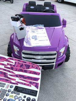 BRAND NEW PURPLE F150 Truck electric kids ride on cars power
