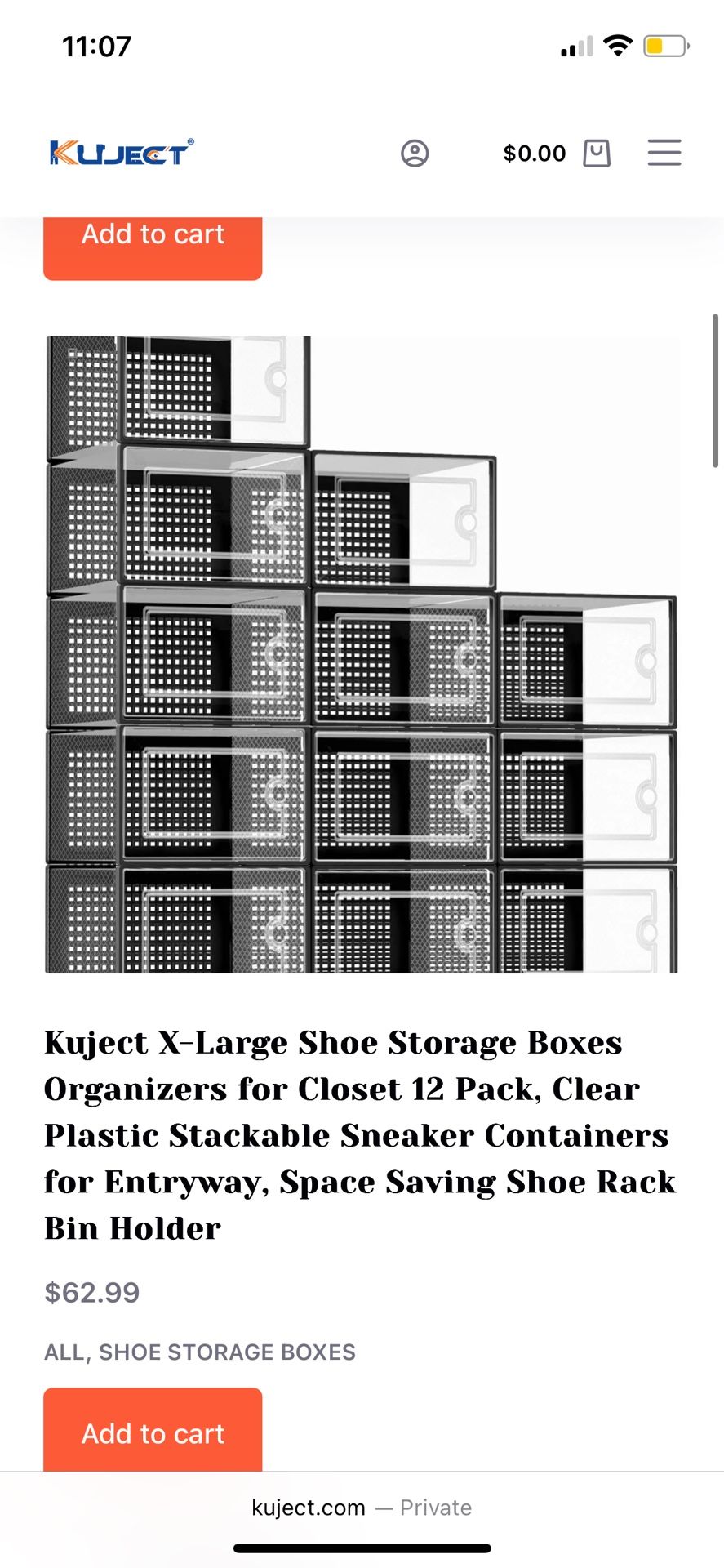 XL Shoe Storage Boxes β Stackable 12pk β Fits Jordans/Boots β Brand New