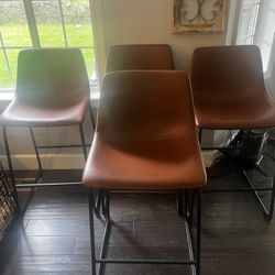 Leather Counter Height Stools 