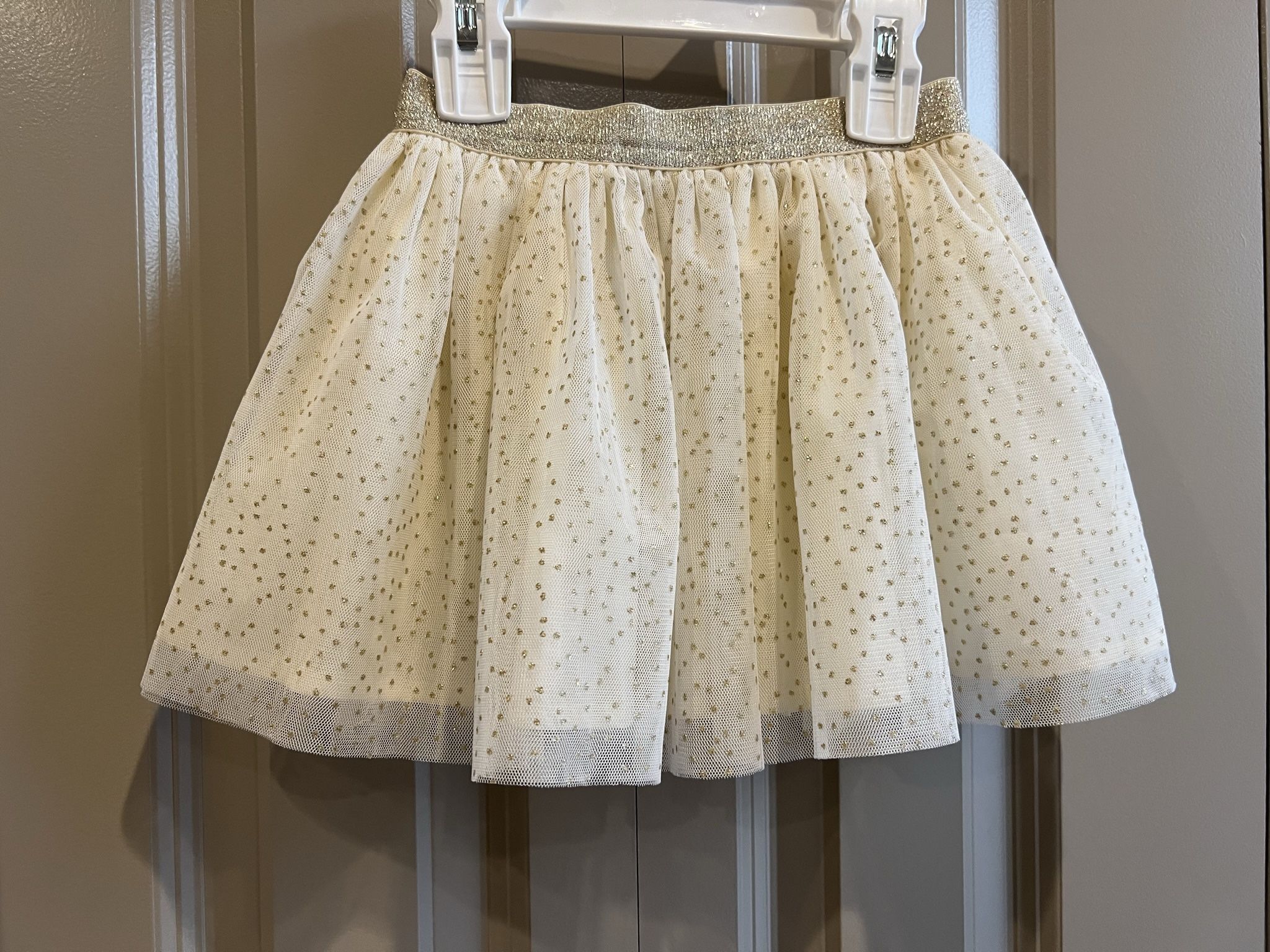 2T Cream And Golf Tulle Ballet Skirt