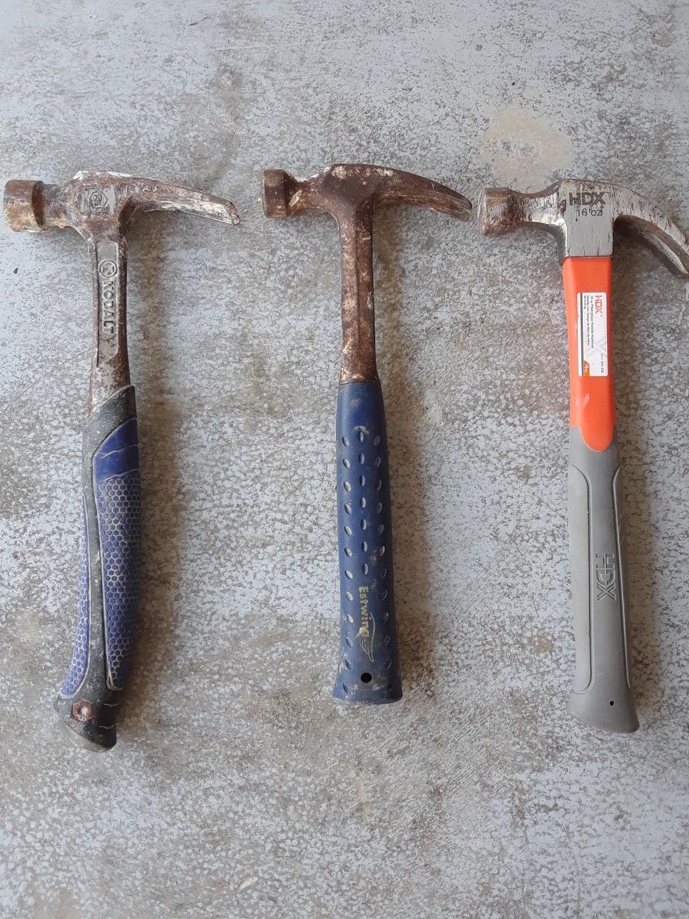 Three hammers