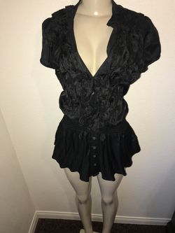 Bebe 2b Black tunic Dress blouse