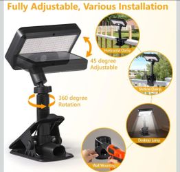 Solar clip lights.