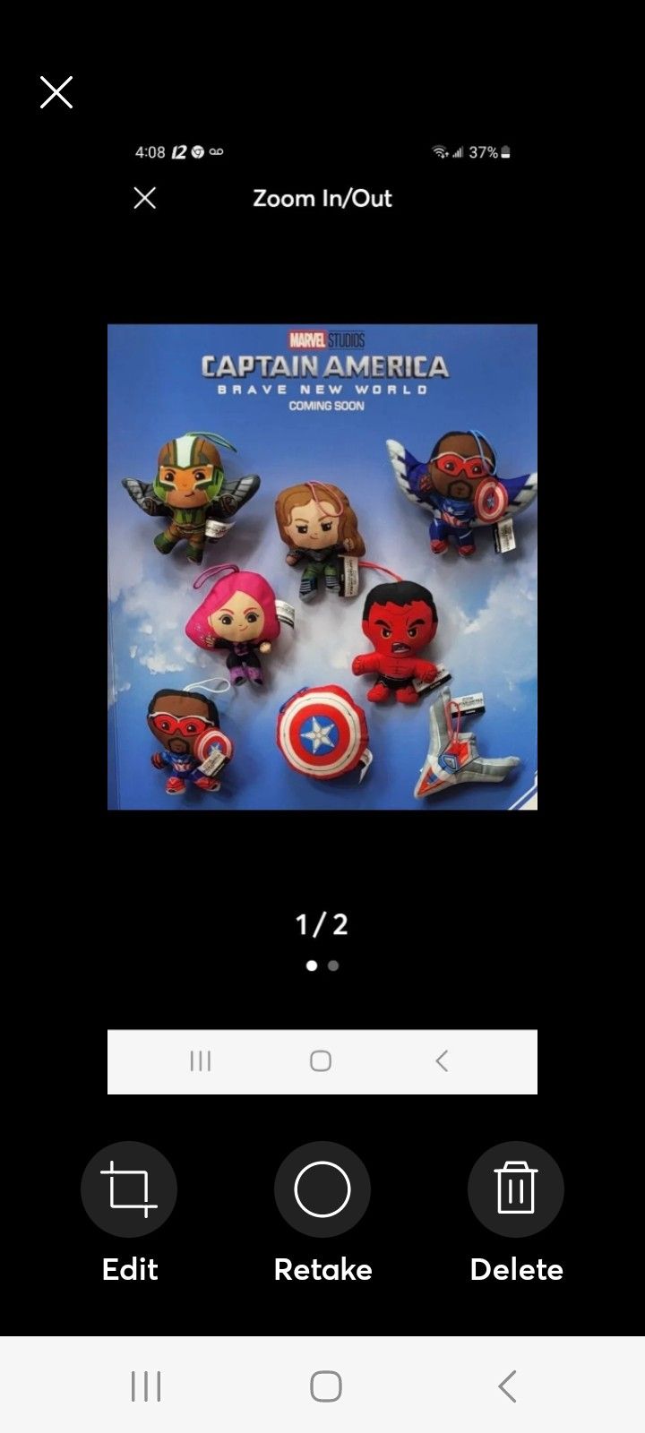 McDonald's Captain America Brave New World Complete Set Of 8 (Unopened)