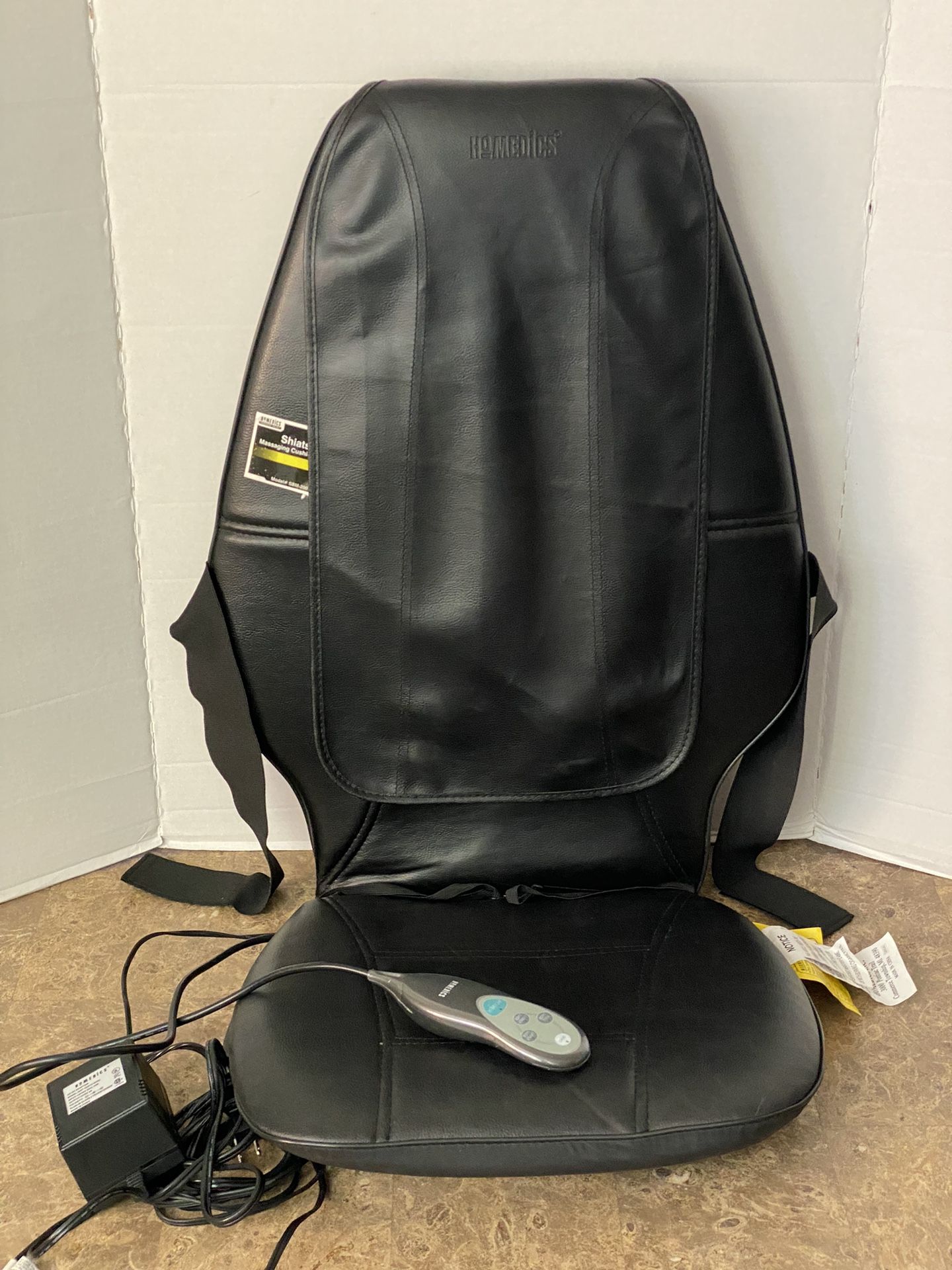 HOMEDICS THERAPIST SELECT SHIATSU BACK MASSAGING CHAIR CUSHION MODEL SBM-200