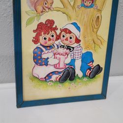 Vintage Raggedy Andy And Ann Art Print 
