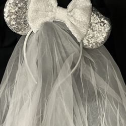 Cinderella Ear Headband Bridal Veil for Adults