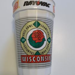 WISCONSIN BADGERS FOOTBALL 1994 Rose Bowl Champions 12oz Drink Cup