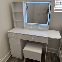 Vanity table with chair