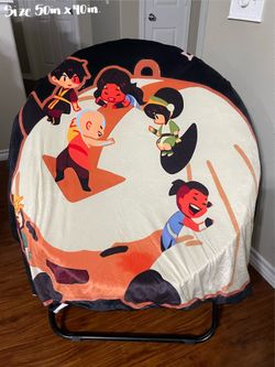 Avatar: The Last Airbender Chibi-Style Plush Hooded Throw Blanket, Size 50in.x40in.