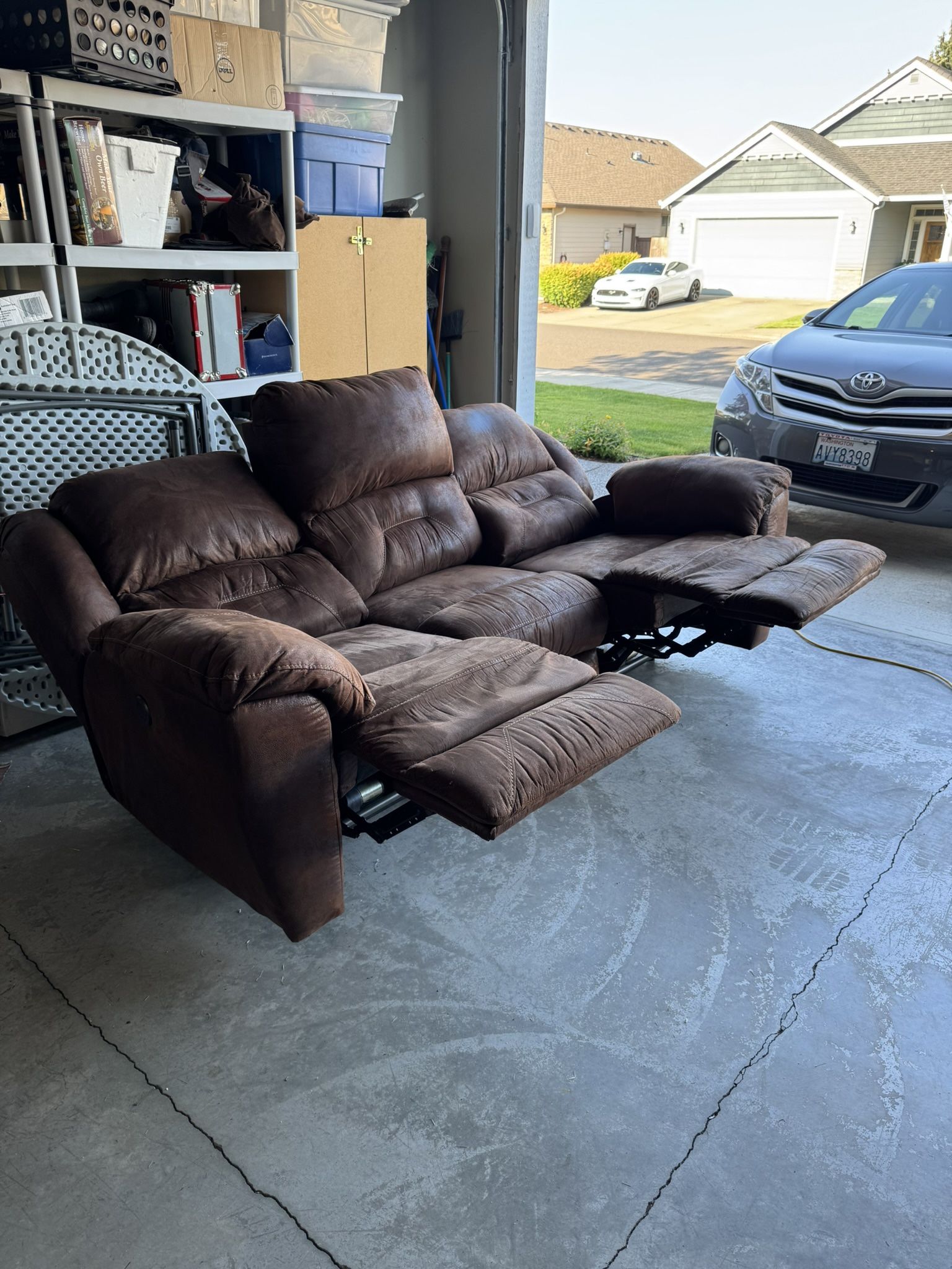 Brown Couch (recline chairs)