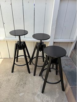 Set of 3 IKEA DALFRED Bar Stools