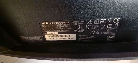Screen Damaged Curved MSI Monitor