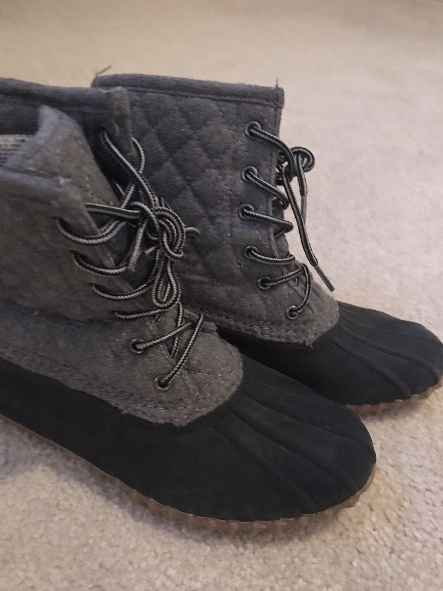 Unionbay Gray Flannel Insulated Duck Boots