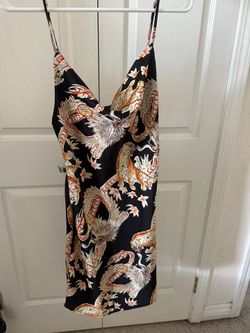 UO Satin Mid/Short Printed Dress