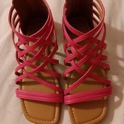 Pink Strappy Sandals Size 9  $20.00