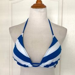 NWT Striped Bikini Top Size Large