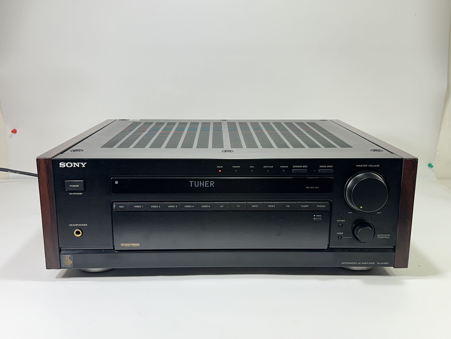 Vintage 1991 Sony TA-AV650 Integrated AV Amplifier with Wooden Sides 70WPC @ 8Ω