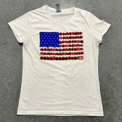 Gildan Tractor Supply Co American Flag T Shirt Top