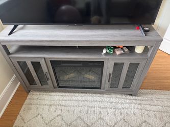 Tv stand with fireplace