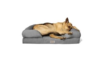 Memory Foam Dog Bed, Ultimate Dog Lounge, Waterproof, Washable Cover, Skin Contact Safe (Large)