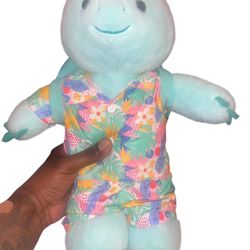 Build A Bear Sea Turtle Snappy Fun Detach Shell Mint Green 16"-Holiday Sleeper