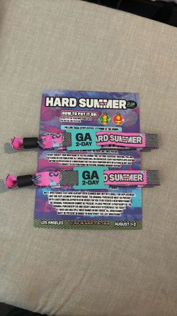 Hard Summer 2026 2 Day GA Wristbands (2)